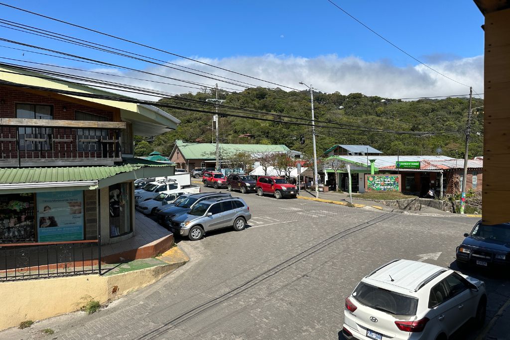 A view of the town centre in Monteverde, Costa Rica